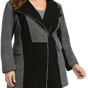 Torrid Color Block Fitted Coat Size 2 (18-20)